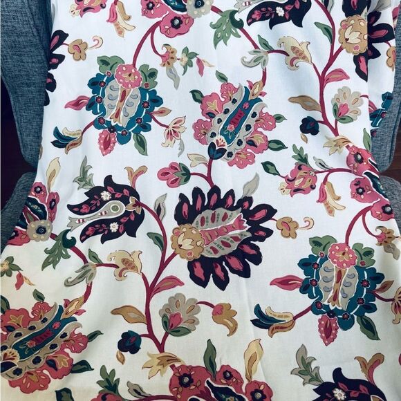 Pink Floral Paisley Print Fabric Target Shower Curtain - Picture 2 of 7